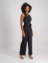 Marbella Satin Tux Jumpsuit Forever New